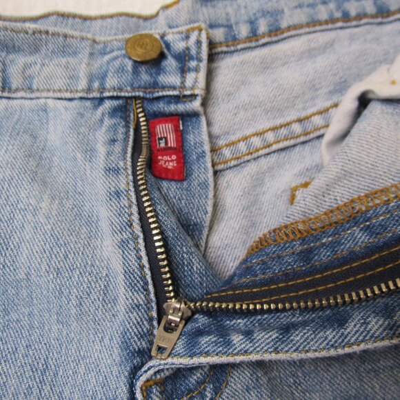 Polo Ralph Lauren Shorts Women Size 10 Blue Denim 100 % Cotton 4'" Cut Off'sY2k - Picture 7 of 12